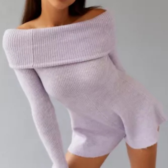 Urban Outfitters Grace Off the Shoulder Romper - Picture 1 of 3
